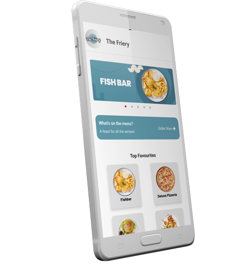 The Friery Takeaway phone mockup